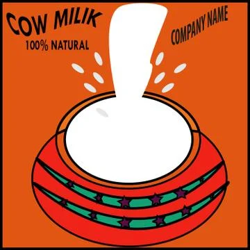 COW MILK LOGO Stock Illustration