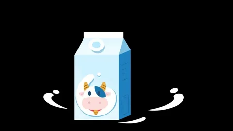 Cow Milk in Packaging Stock Footage 260362161