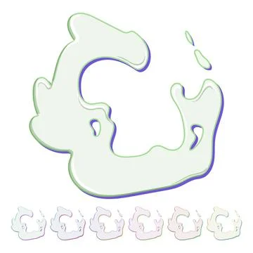 Cow milk splash cartoon vector graphic Stock Illustration