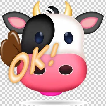 Cow ok Illustrazione stock