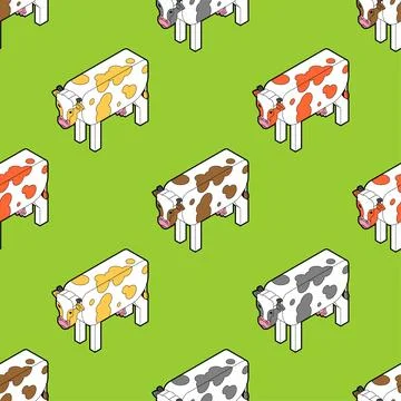 Cow pattern seamless. Cows background. Baby fabric texture Stock Illustration