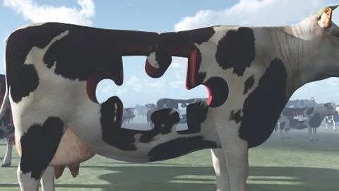 Cow puzzle Stock Illustration