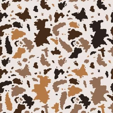 Cow seamless pattern - vector illustration graphics. Animal texture. Stock Illustration