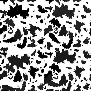 Cow seamless texture - vector illustration graphics. Animal hide pattern. Illustrazione stock