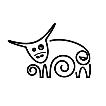 Cow sign Ilustração Stock