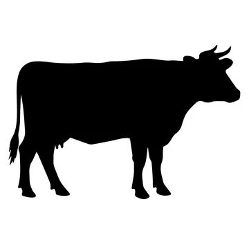 Cow Silhouette Illustrazione stock