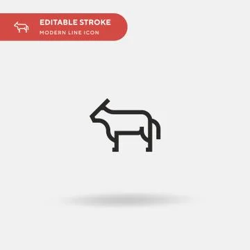 Cow Simple vector icon. Illustration symbol design template for web mobile UI Illustrazione stock