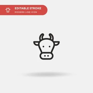 Cow Simple vector icon. Illustration symbol design template for web mobile UI Stock Illustration