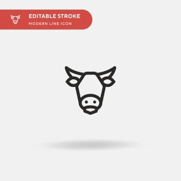 Cow Simple vector icon. Illustration symbol design template for web mobile UI Stock Illustration