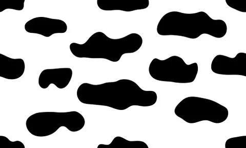Cow skin print seamless pattern, Fabric, Tiles, Paper vector illustration Stock Illustration