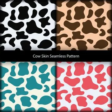 Cow skin seamless pattern design vector illustration Stock Illustration