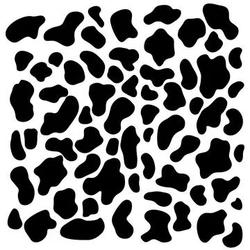 Cow skin texture seamless pattern. Spot background. Vector design illustration Stock Illustration