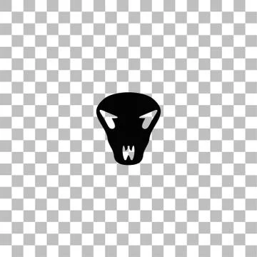 Cow skull icon flat Stock Illustration