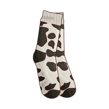Cow socks illustration Stock Illustration