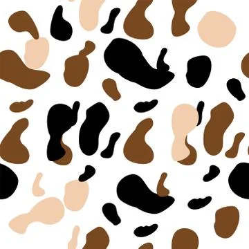 Cow spots seamless pattern. Endless texture wallpaper,printing on fabric Stock Illustration