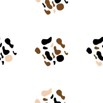 Cow spots seamless pattern. Endless texture wallpaper,printing on fabric Stock Illustration