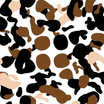 Cow spots seamless pattern. Endless texture wallpaper,printing on fabric Stock Illustration
