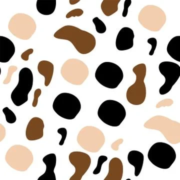 Cow spots seamless pattern. Endless texture wallpaper,printing on fabric Stock Illustration