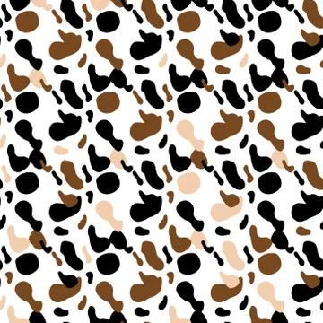 Cow spots seamless pattern. Endless texture wallpaper,printing on fabric Stock Illustration