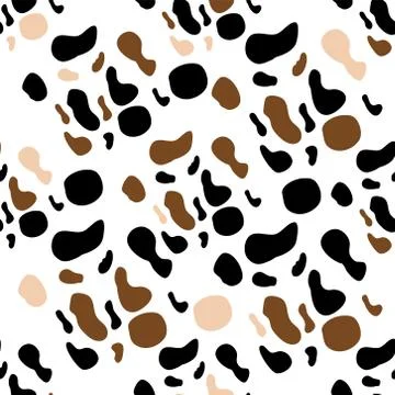 Cow spots seamless pattern. Endless texture wallpaper,printing on fabric Stock Illustration