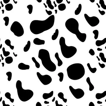 Cow spots seamless pattern. Endless texture wallpaper,printing on fabric Stock Illustration