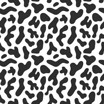 Cow texture pattern. Grey seamless abstract isolated on transparent background. Stock Illustration