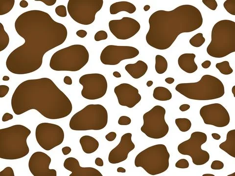 Cow texture repeat brown white Stock Illustration