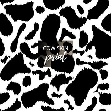 Cow texture seamless pattern. Spot background. Animal skin template. Vector 스톡 일러스트