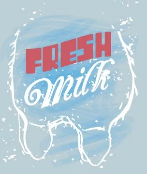 Cow udder 스톡 일러스트