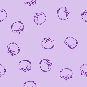Cow udder line seamless pattern 库存插图