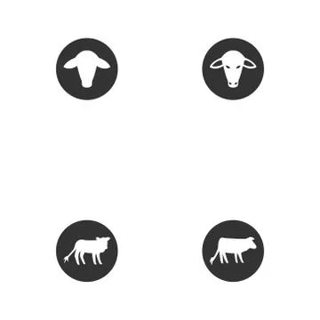 Cow vector design template illustration Stock Illustration