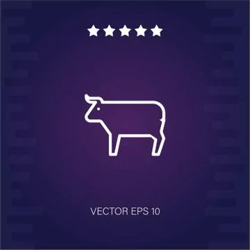 Cow vector icon Stock Illustration