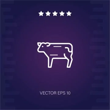 Cow vector icon Stock Illustration