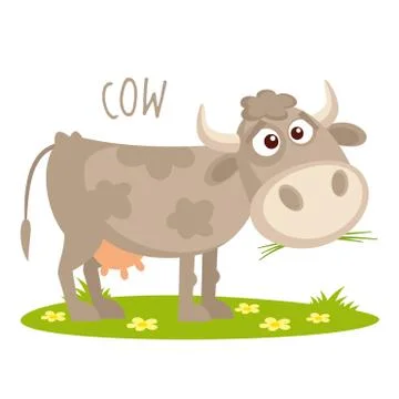 Cow Vector illustration isolated Stock Illustration