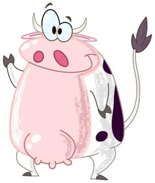 Cow waving Illustrazione stock