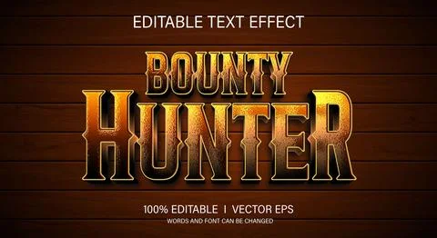 Cowboy 3d vector text effect with modern style design Stock Illustration