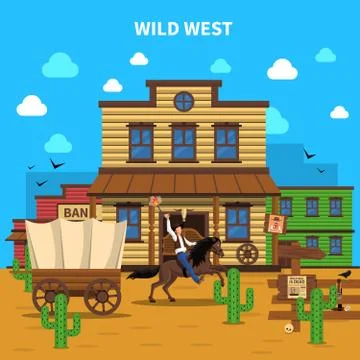 Cowboy Background Illustration Stockillustratie