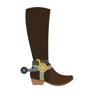 Cowboy boot icon Stock Illustration