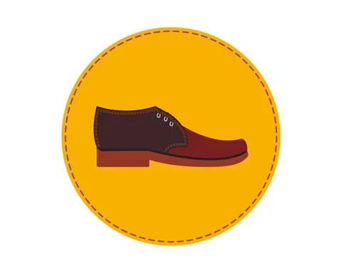 Cowboy boot icon. Side view. Illustration on white background. Stock Illustration