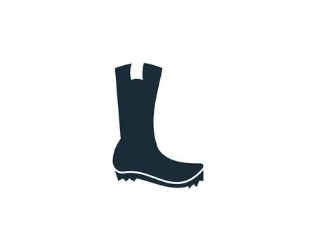 Cowboy Boot Icon Vector Logo Template Illustration Design Stock Illustration