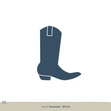Cowboy Boot vector Logo Template Illustration Design. Vector EPS 10. Illustrazione stock