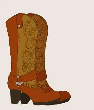 Cowboy boots Stock Illustration
