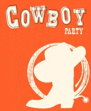 Cowboy boot.Vector hand drawn graphic illustration Stock Illustration