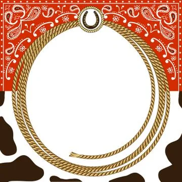 Cowboy card background Stock Illustration