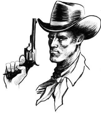 Cowboy character Illustrazione stock
