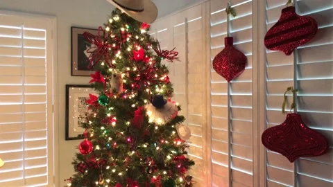 Cowboy Christmas Tree Stock Footage 153570821