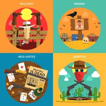 Cowboy Concept Set イラスト素材