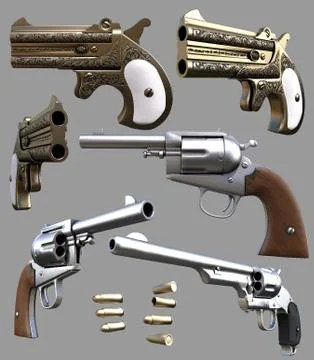Cowboy guns Stock-Illustration