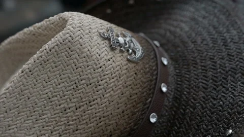 Cowboy hat with an anchor logo Stock Footage 106101582