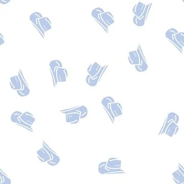 Cowboy hat cap glyph seamless pattern Stock Illustration